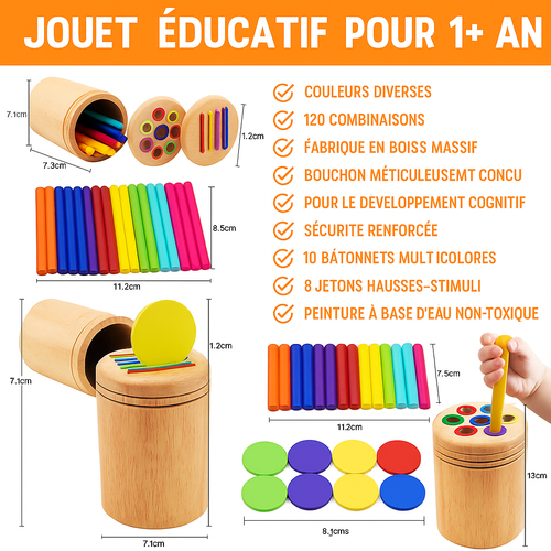 Jouet d'apprentissage en bois (2-5ans)